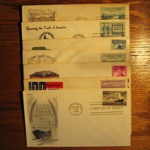 First Day of Issue 1940's cover letters unused lot of 7